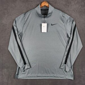 Nike Pro Dri-FIT 1/4 Zip Hyper Dry Training Pullover Mens XL Gray DM5503-070 NEW